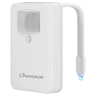 Chunace Rechargeable Toilet Night Light, LED Toilet Bowl